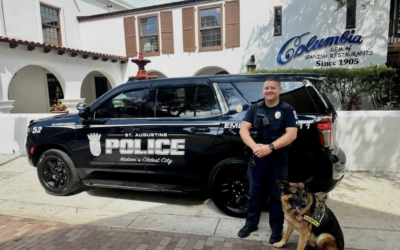 K9 Sgt. Lanzer visits St. Augustine